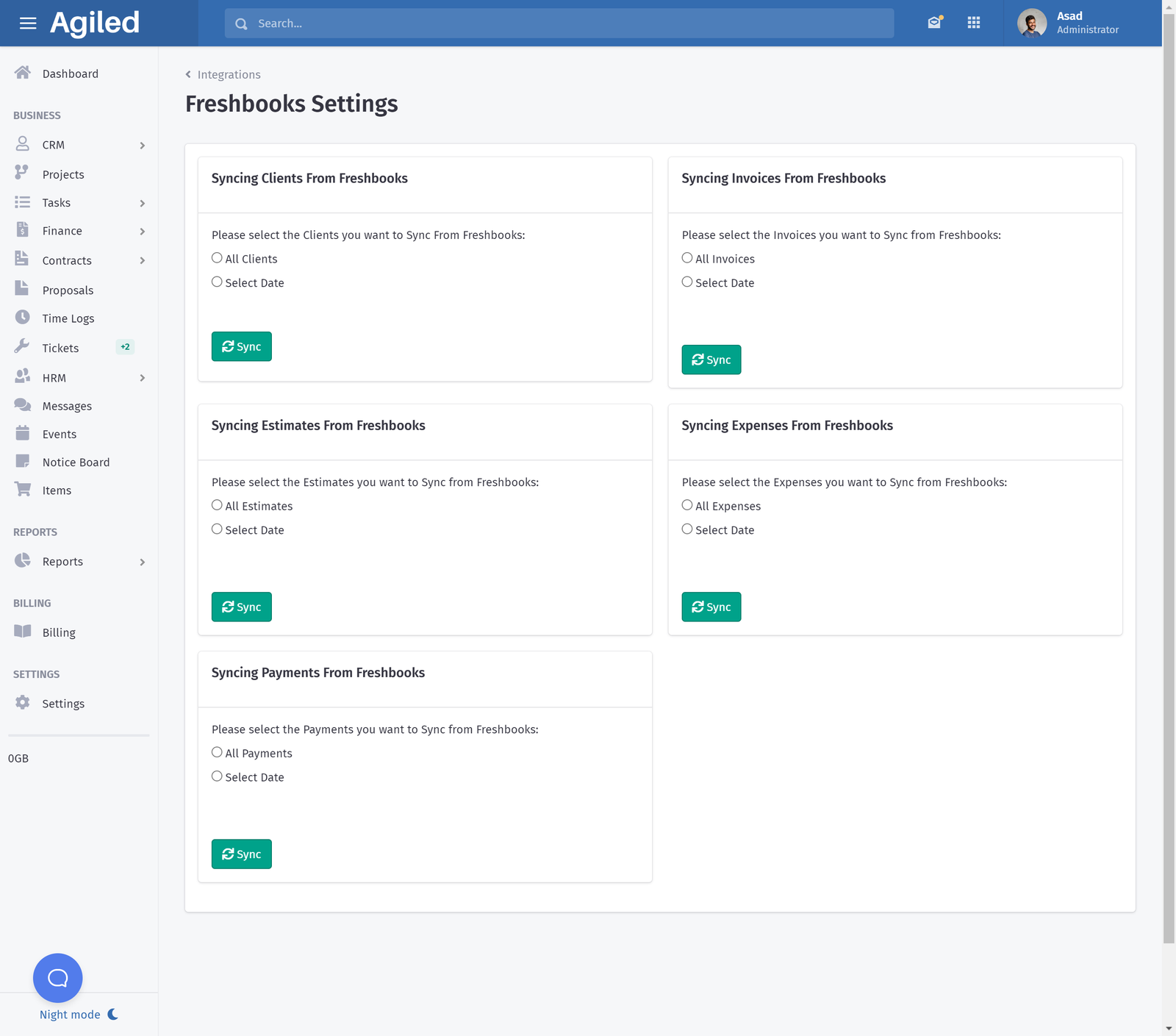 Agiled Vs Freshbooks