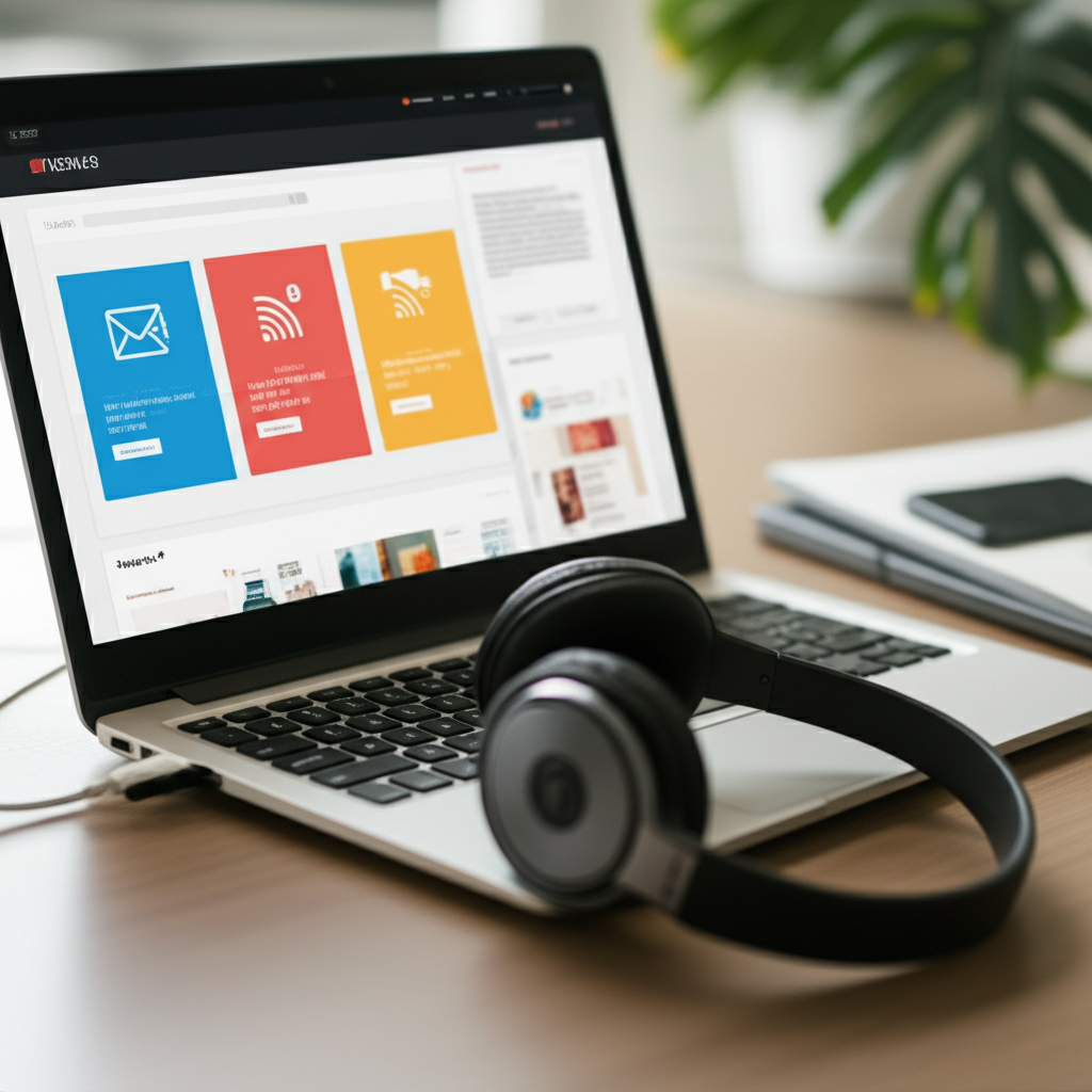 Generate a high-quality, relevant image prompt for an article about: What Is RSS In Email Marketing: