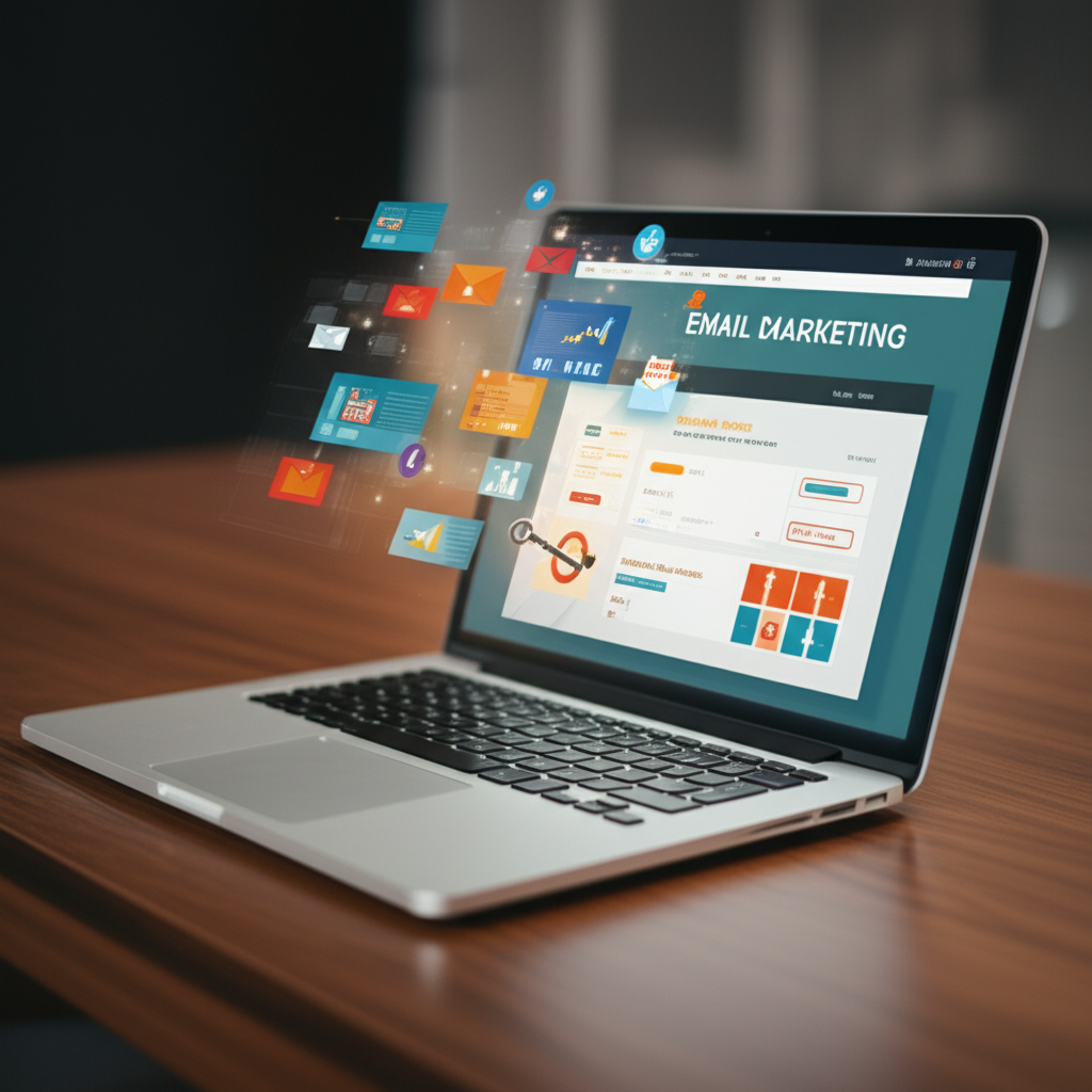 Generate a high-quality, relevant image prompt for an article about: Email Marketing: Vital Growth S