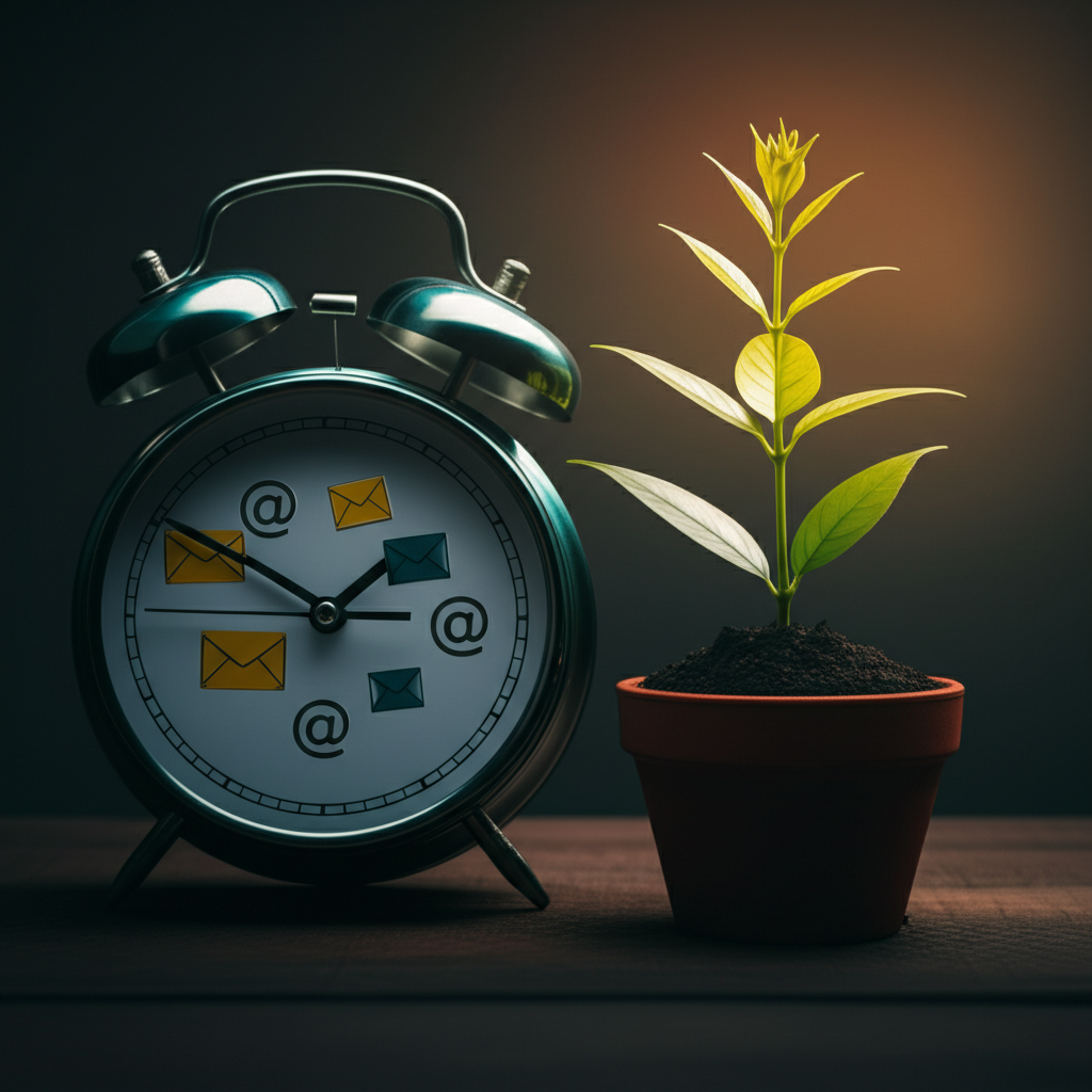 Generate a high-quality, relevant image prompt for an article about: What Is The Best Time For Email