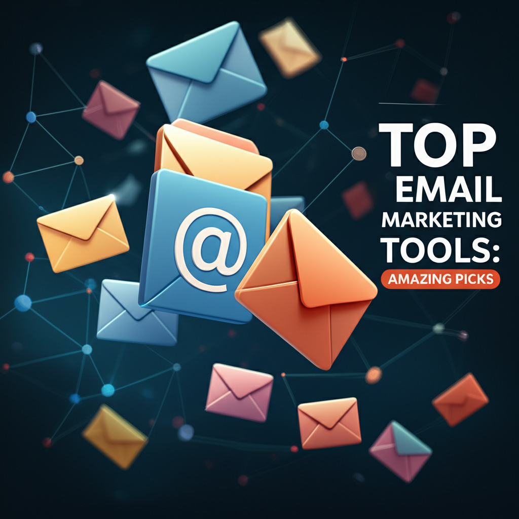 Generate a high-quality, relevant image prompt for an article about: Top Email Marketing Tools: Amaz