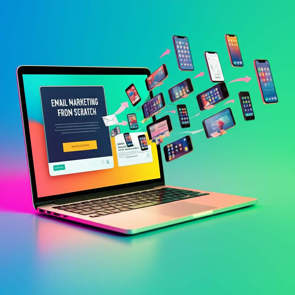 Generate a high-quality, relevant image prompt for an article about: Email Marketing From Scratch: U