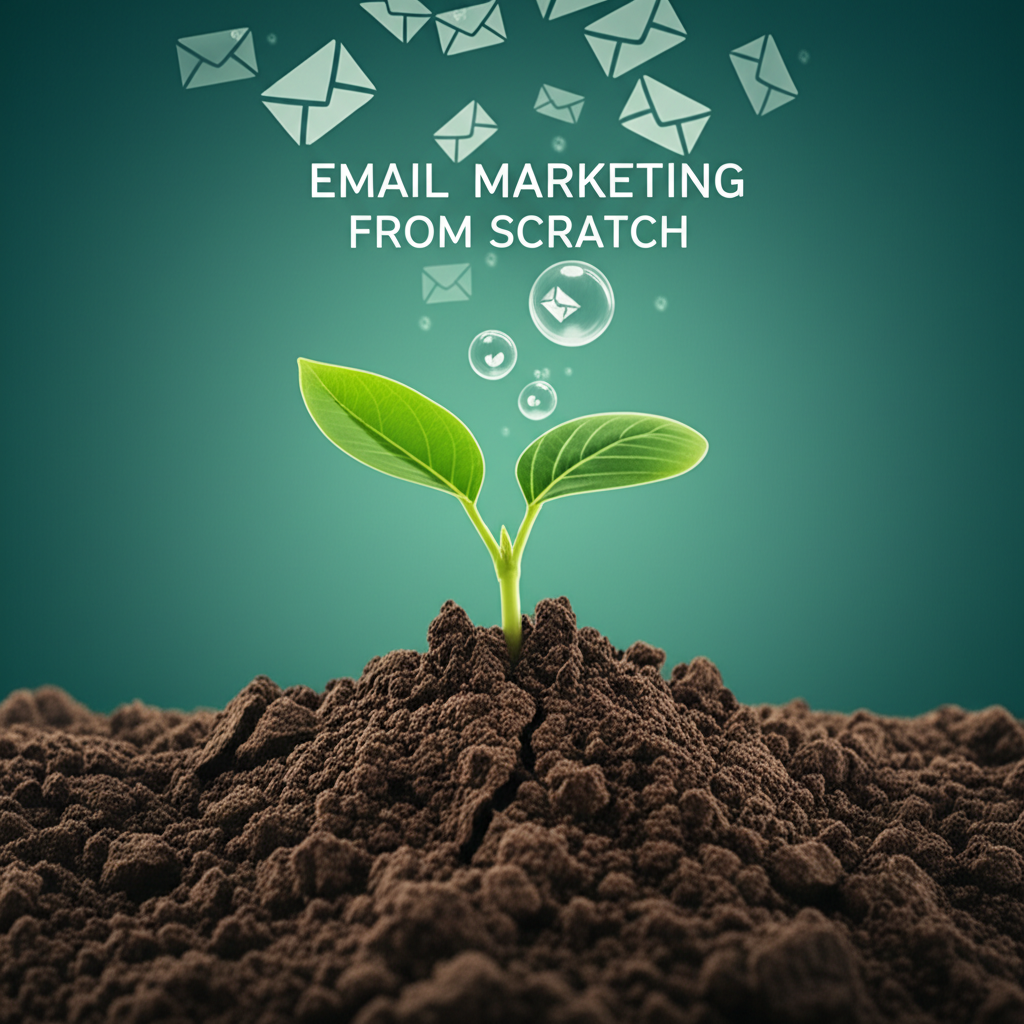 Generate a high-quality, relevant image prompt for an article about: Email Marketing From Scratch: U