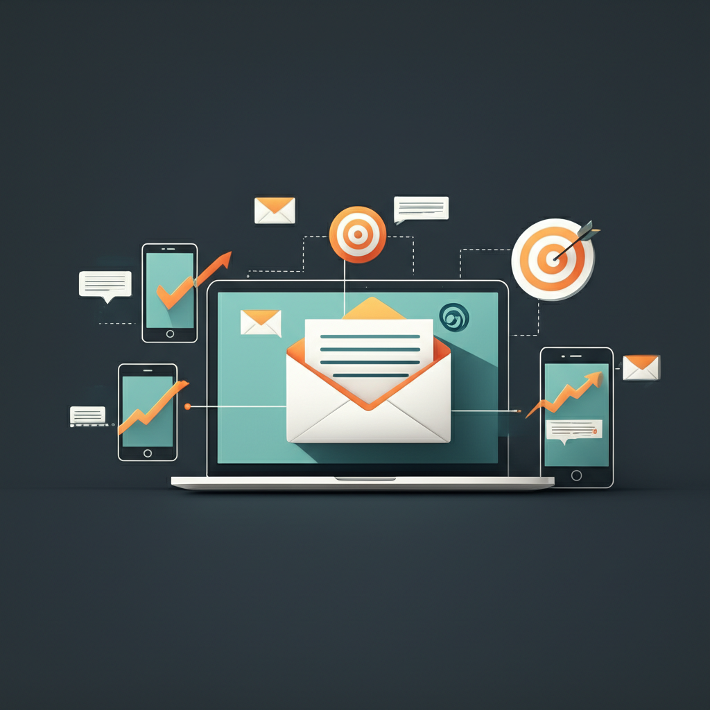 Generate a high-quality, relevant image prompt for an article about: What Email Marketing Is All Abo