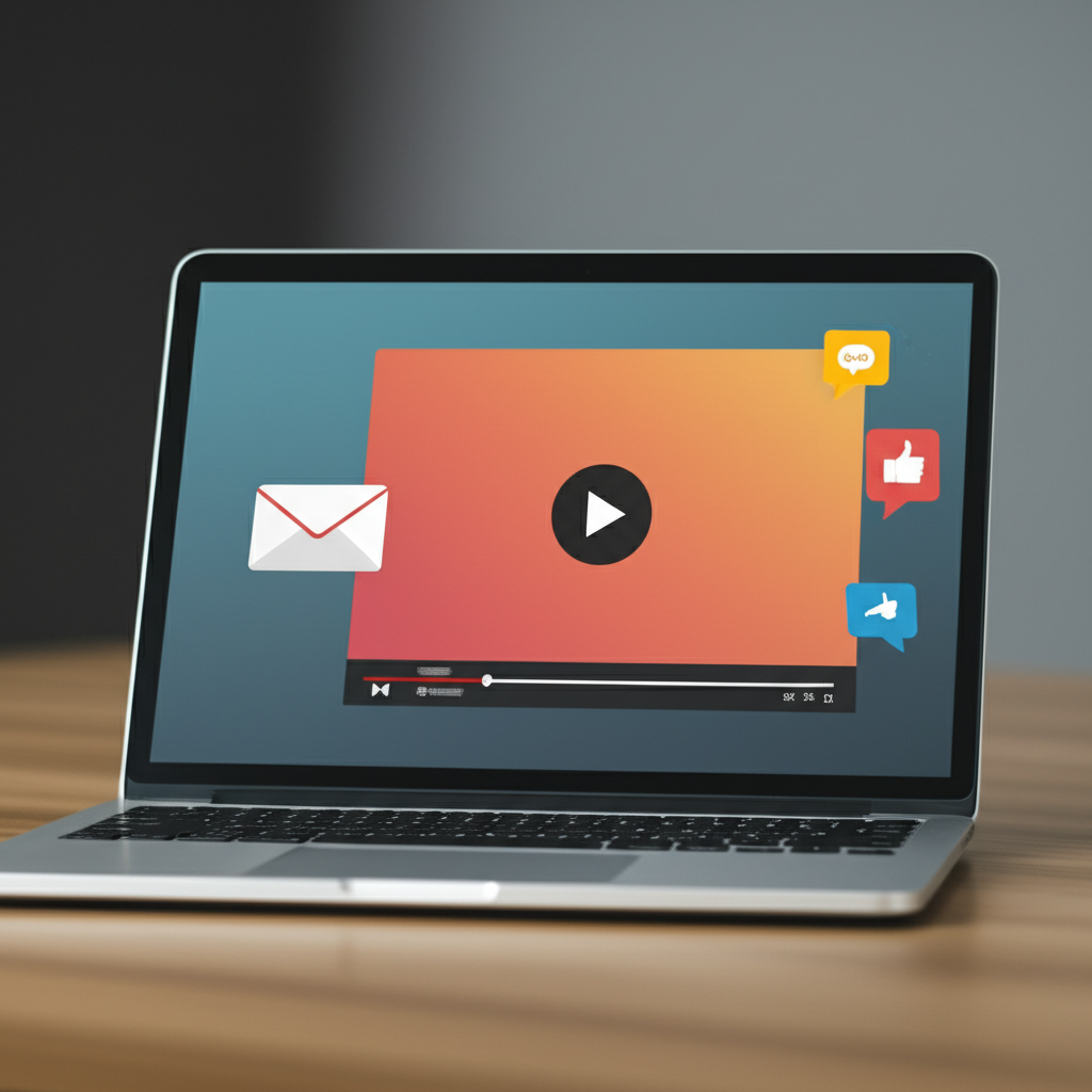 Generate a high-quality, relevant image prompt for an article about: How Do I Use Video In Email Mar