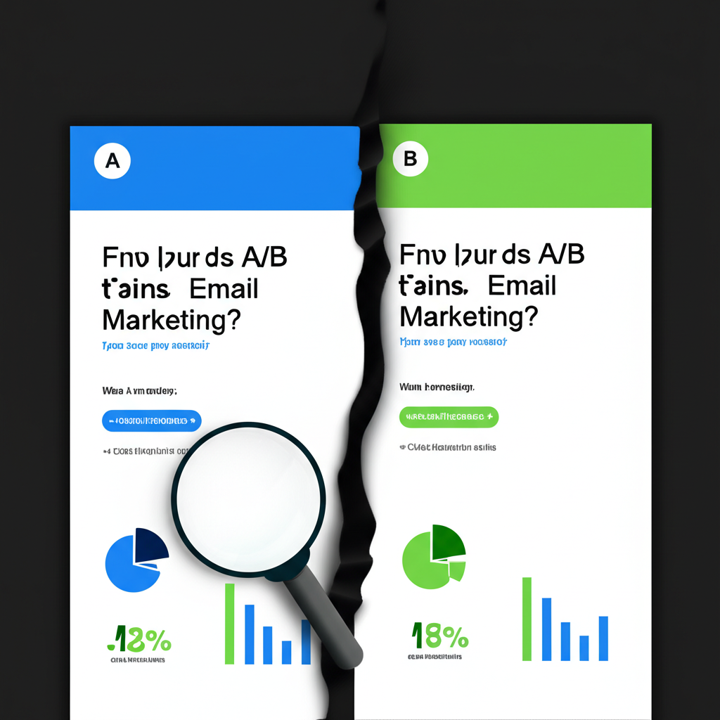 Generate a high-quality, relevant image prompt for an article about: What Is A/B Testing In Email Ma