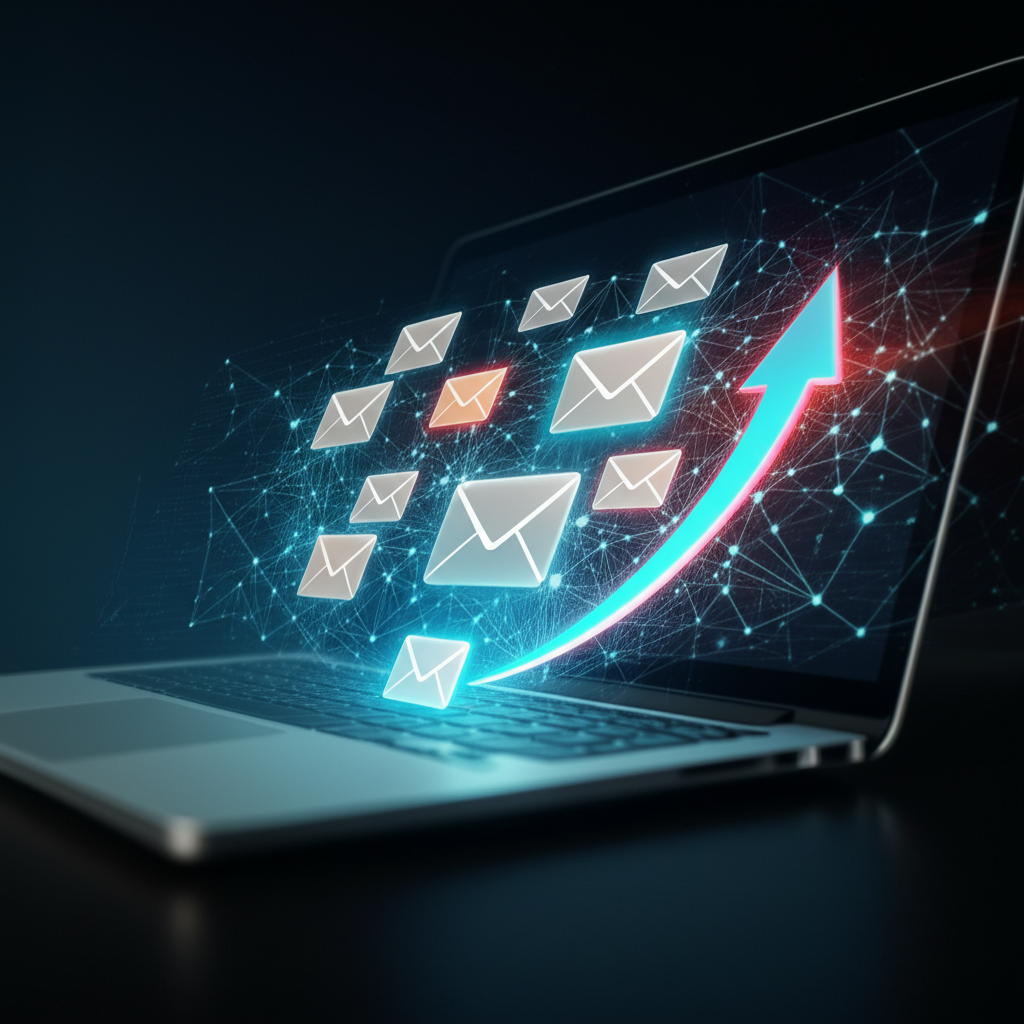 Generate a high-quality, relevant image prompt for an article about: How AI Is Transforming Email Ma