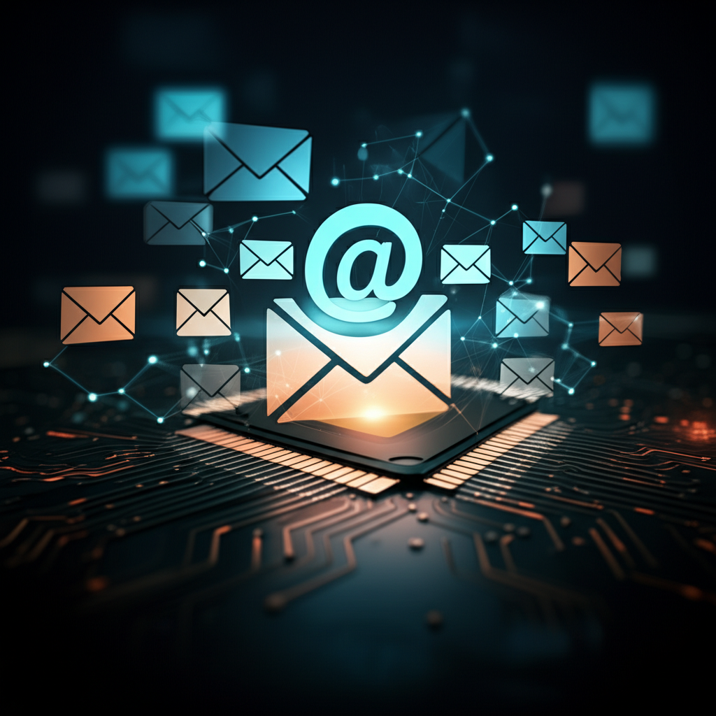 Generate a high-quality, relevant image prompt for an article about: How AI Is Transforming Email Ma