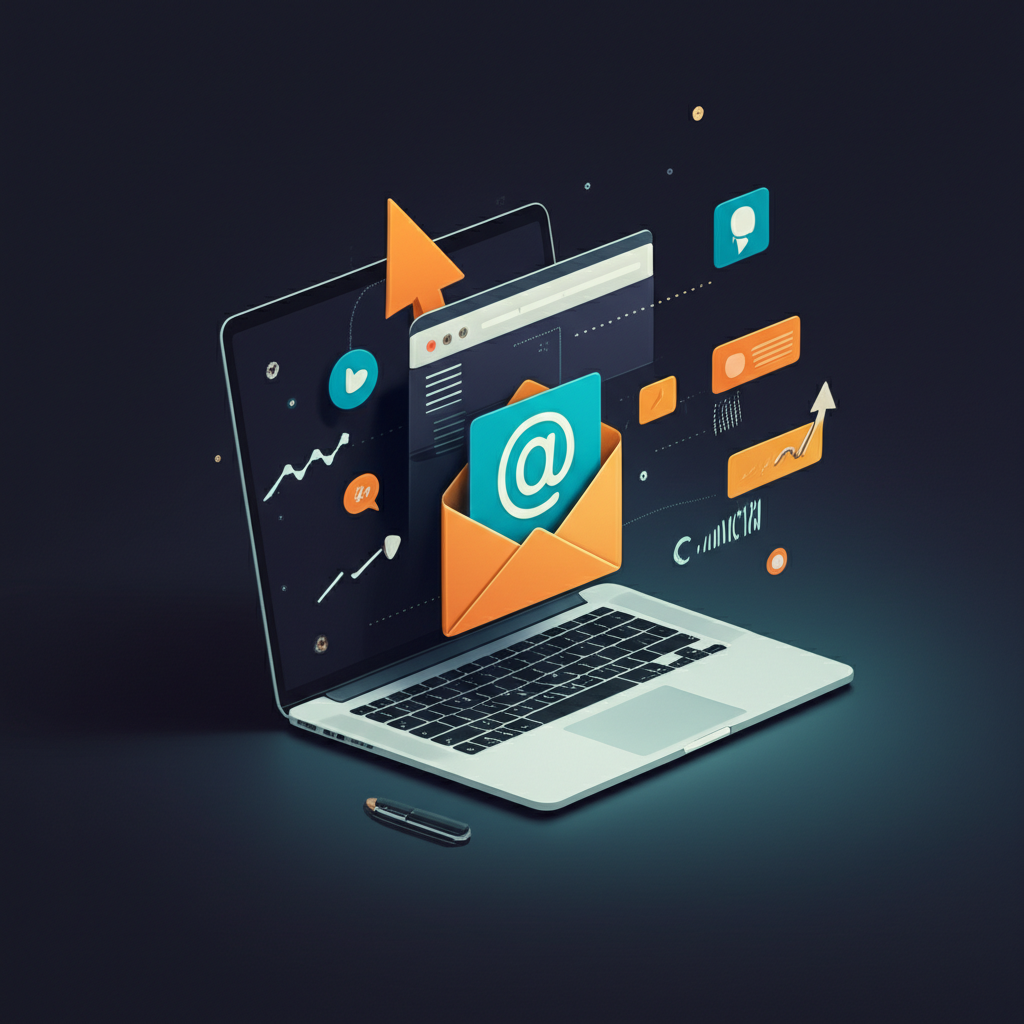 Generate a high-quality, relevant image prompt for an article about: How To Leverage Email Marketing